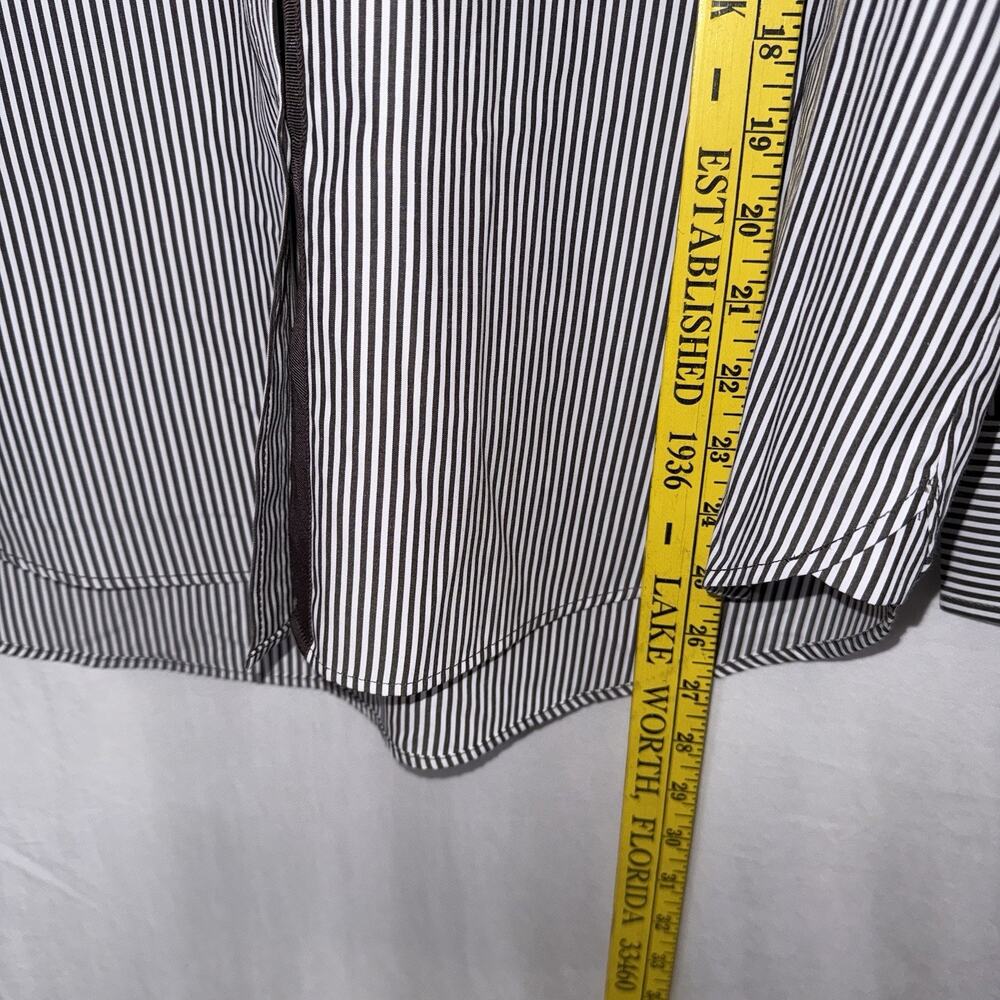 Brochu Walker Everyday Shirt Brown Flint Stripe Premium Touch Quiet Luxury Sz M - Picture 13 of 13